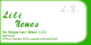 lili nemes business card